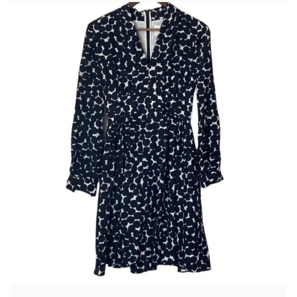 Kate Spade Black Silk Blot Dress Sz 2 - Picture 1 of 4